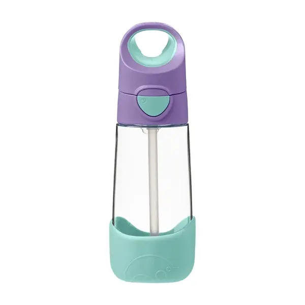 B.BOX Lahev na pití s brčkem 450 ml - lilac pop