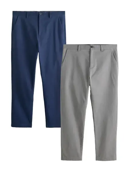 Next Chino nohavice  námornícka modrá / sivá