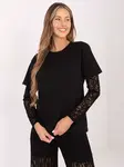 Černá halenka s krajkovými rukávy