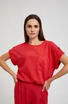 Dámské tričko s kapsou MOODO - červená