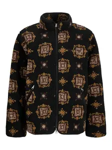 Jack & Jones Junior Prechodná bunda  béžová / hnedá / čierna