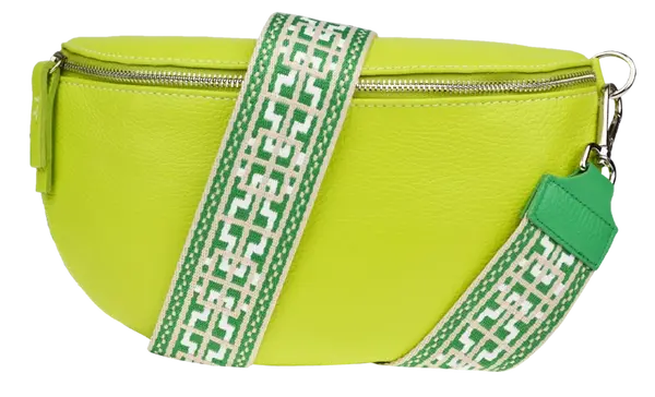 NovaKabelka.cz Reni Grande Lime s přídavným popruhem II