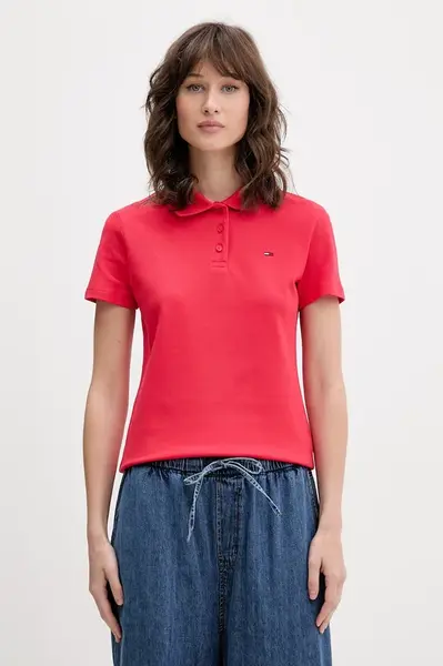 Tommy Jeans polo dámské bavlněné s elastanem