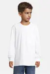 Boys' long-sleeved T-shirt with pocket white