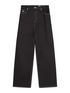 Bershka Džínsy  čierny denim