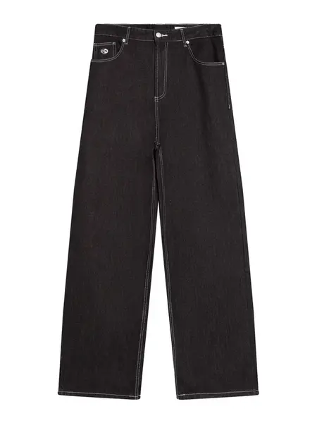 Bershka Džínsy  čierny denim