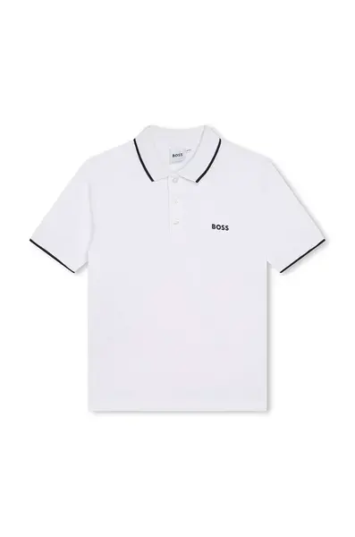 BOSS  Dětská bavlněná polokošile