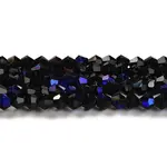 Transparent Electroplate Glass Beads Strands