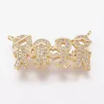 Brass Micro Pave Cubic Zirconia Pendants