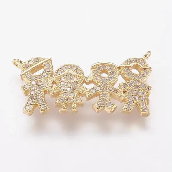 Brass Micro Pave Cubic Zirconia Pendants