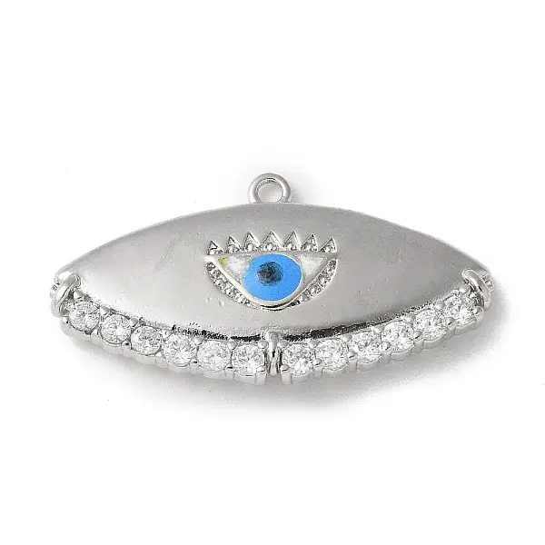 Rack Plating Brass Micro Pave Cubic Zirconia Enamel Pendants