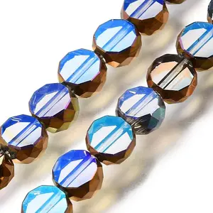 Electroplated Transparent Glass Beads Strands