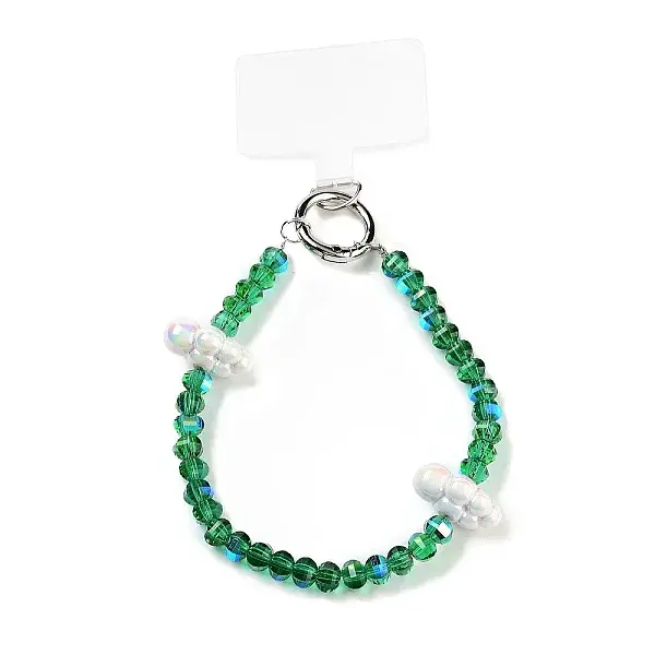 Alloy & Glass & Acrylic Beads Mobile Straps