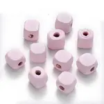 Spray Painted Natural Maple Wood Beads