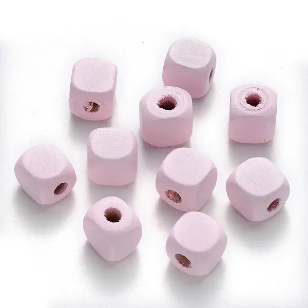 Spray Painted Natural Maple Wood Beads