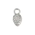 Brass Micro Pave Cubic Zirconia Pendants