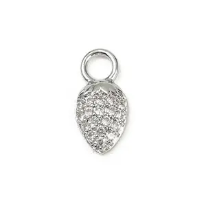 Brass Micro Pave Cubic Zirconia Pendants
