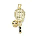Brass Micro Pave Clear Cubic Zirconia Pendants