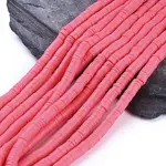 Flat Round Handmade Polymer Clay Beads
