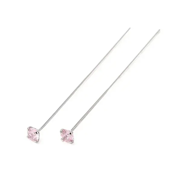 Brass Micro Pave Cubic Zirconia Stud Earring Findings