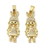 Girl Brass Micro Pave Cubic Zirconia Pendants