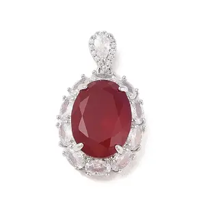 Rack Plating Brass Micro Pave Cubic Zirconia Pendants