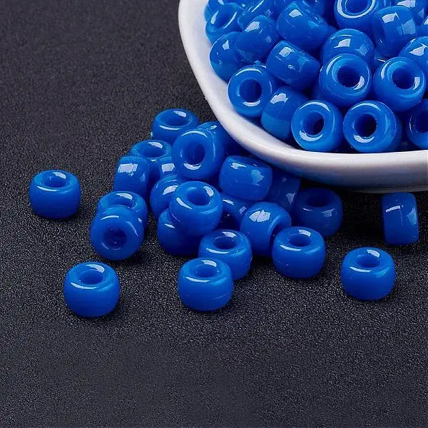 Opaque Acrylic European Large Hole Beads