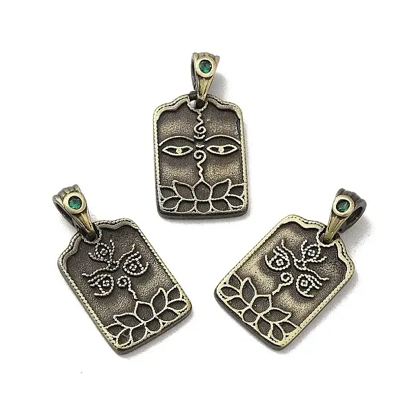 Tibetan Style Rack Plating Brass Pendant