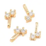 Brass Micro Pave Cubic Zirconia Charms