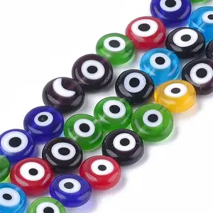 Handmade Evil Eye Lampwork Beads Strands