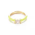 Brass Enamel Cuff Rings