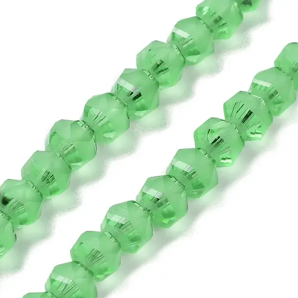 Electroplate Transparent Glass Beads Strands