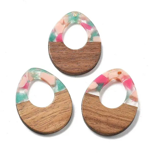 Resin and Walnut Pendants