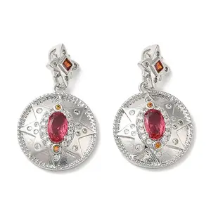 Brass Micro Pave Cubic Zirconia Pendants