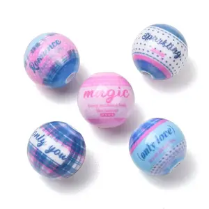 Opaque Printed Acrylic Beads