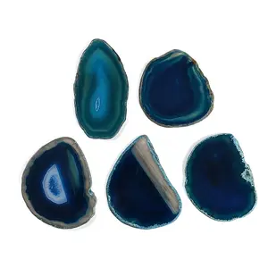 Dyed & Heated Natural Agate Slice Cabochons