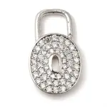 Rack Plating Brass Micro Pave Cubic Zirconia Pendants
