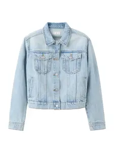 MANGO TEEN Prechodná bunda 'Cazadora'  modrá denim