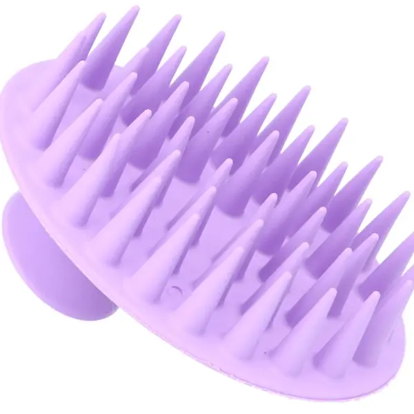 Silikonový masážní kartáč na pokožku hlavy Eurostil Professional - fialový (09127/68)