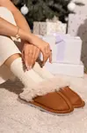 Dámske papuče s kožušinou Camel Delissa