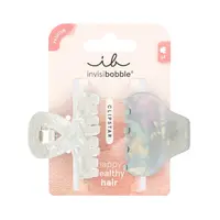 Skřipce do vlasů Invisibobble Clipstar M Pearly Frost - 2 ks, bílý a šedý s perleťovým efektem + dárek zdarma