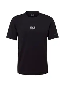EA7 Emporio Armani Funkčné tričko 'VENTUS7'  čierna / biela