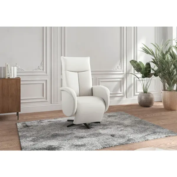Sit & More RELAXAČNÍ KŘESLO, kůže, bílá