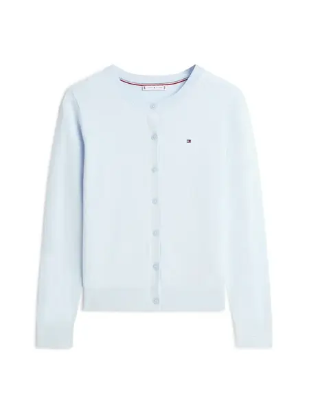 TOMMY HILFIGER Kardigán 'Fine'  pastelovo modrá