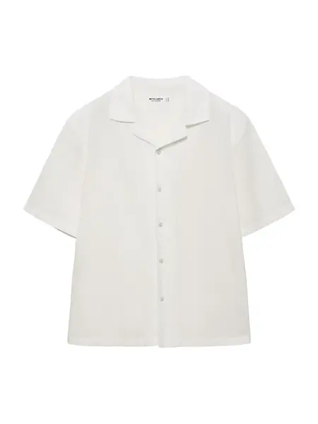Pull&Bear Košeľa  šedobiela