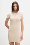 Tommy Jeans bodycon šaty bavlněné s elastanem