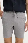 BOSS šortky pánske s ľanom Kane1