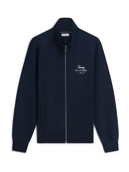 TOMMY HILFIGER Tepláková bunda  námornícka modrá