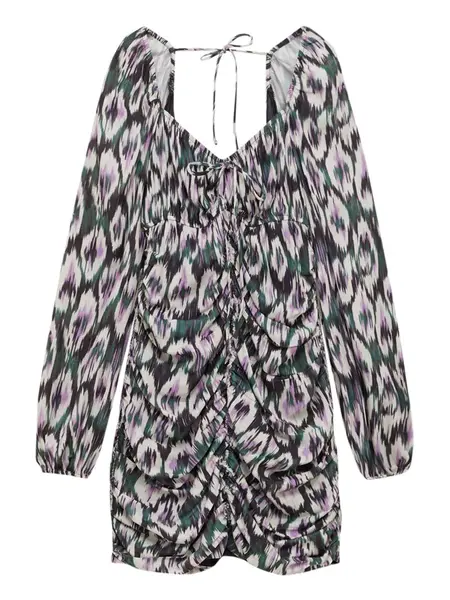 Pull&Bear Šaty  antracitová / zelená / svetlofialová / biela