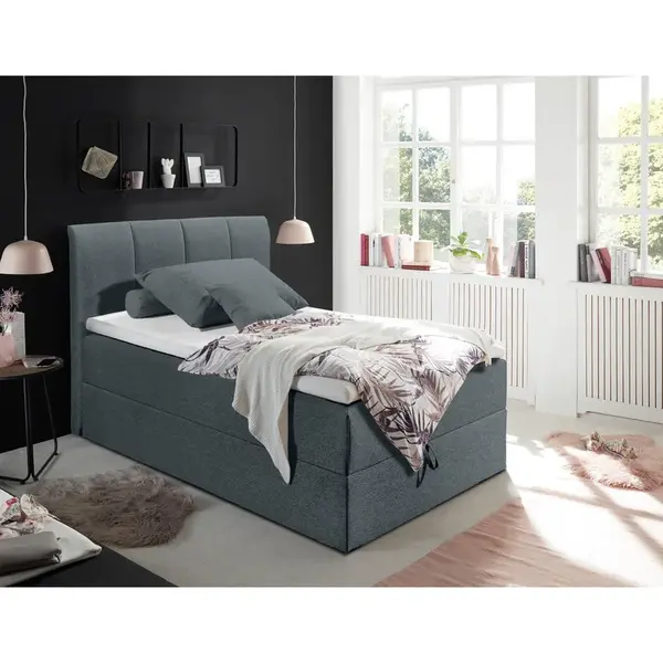 MID.YOU POSTEL BOXSPRING, 120/200 cm, antracitová